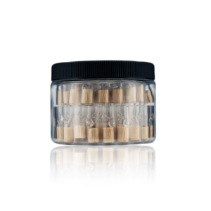 Bulk Jar - 12mm Glass with Corn Husk Filter Tip - 2 Poke - 12mmx30mm - 50ct