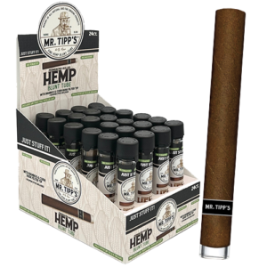 Mr. Tipp's Hemp Blunt Tube with Glass Filter - 24 Count Display