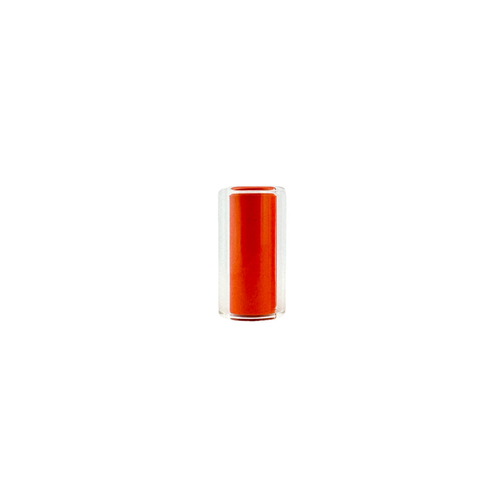 Glass Tube with Orange Paper Crutch Insert - 10mm x 20mm