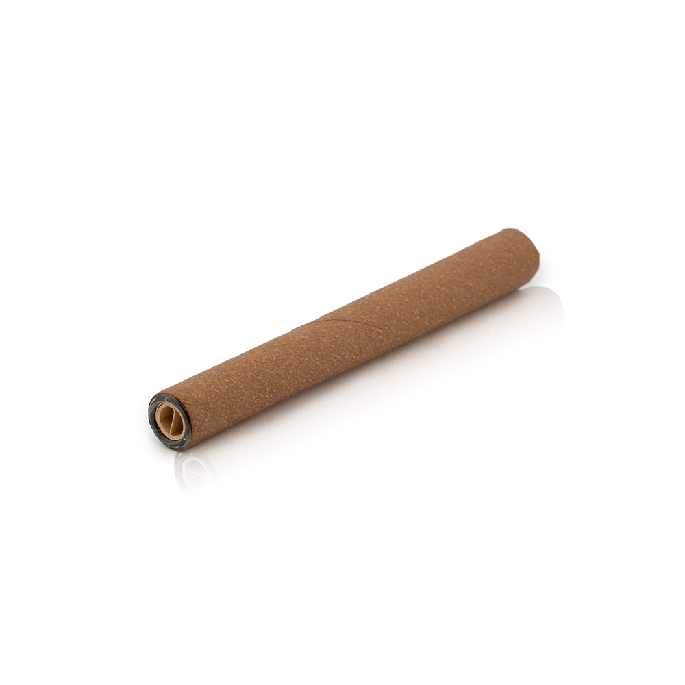 Hemp Blunt Fully Flush Conical with Glass Tube and Paper Crutch - 10mm x 100mm