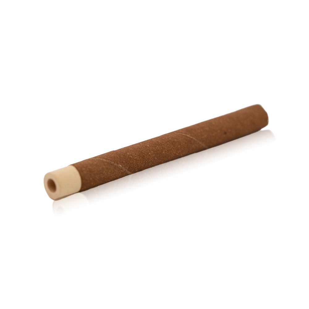 Hemp Blunt with Wood Donut Tip with Corn Husk - 10mm x 110mm