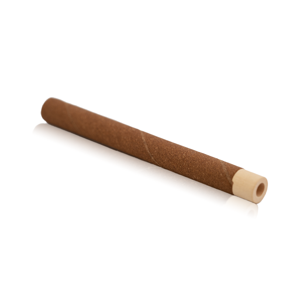 Hemp Blunt with Wood Donut Tip with Corn Husk - 10mm x 110mm