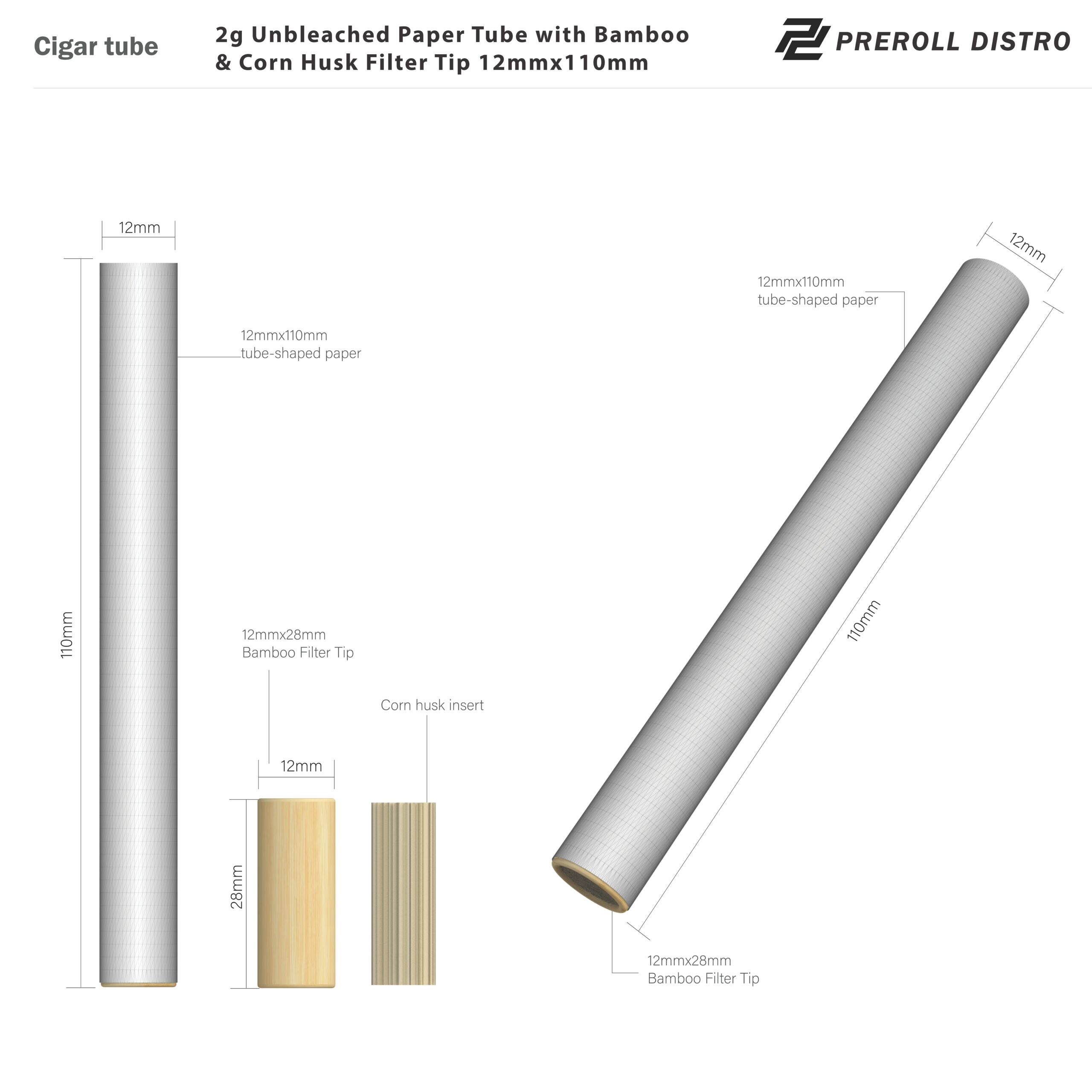 Pre Roll Cones with Bamboo