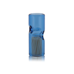 12mm Blue Glass with Corn Husk Filter Tip – 2 Poke – 12mmx30mm