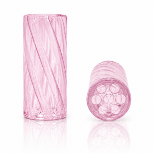 12mm Pink Vortex Glass Filter Tip - 7 Holes - 12mmx30mm